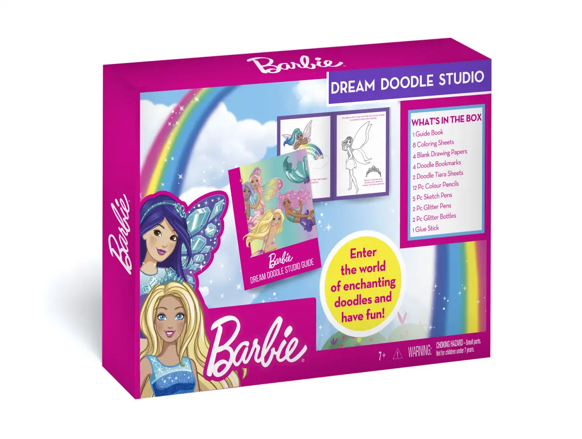Barbie Dream Doodle Studio, DIY doodles and drawing, 7Y+, Multicolour
