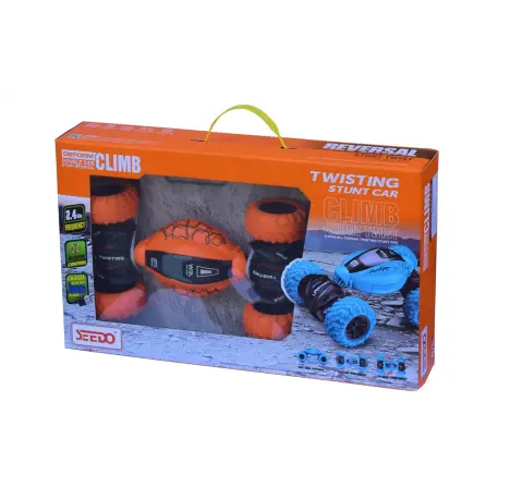 Seedo All Terrain Remote Controlled Twisting Stunt Car For Kids of Age 4Y+, Orange, Orange