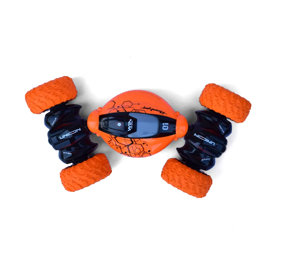 Seedo All Terrain Remote Controlled Twisting Stunt Car For Kids of Age 4Y+, Orange, Orange