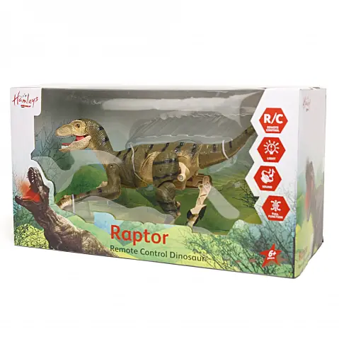 Hamleys Raptor Remote Control Dinosaur, Green, 6Y+