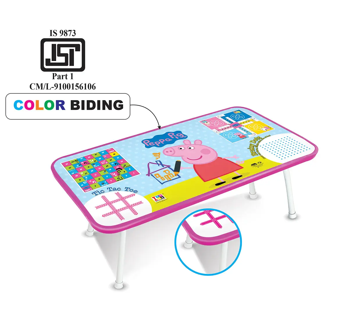 ITOYS Ludo Game Table for Kids Peppa Pig, Multicolour, 4Y+