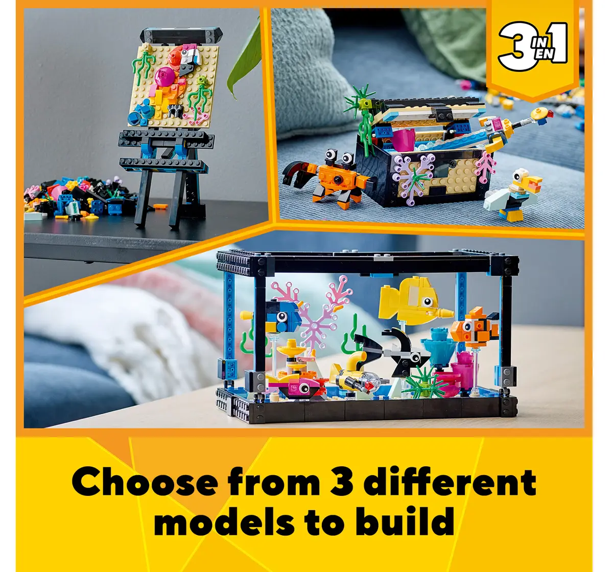 Lego Creator Fish Tank Exclusive 3-in-1 Building Set, (352 Pieces)
