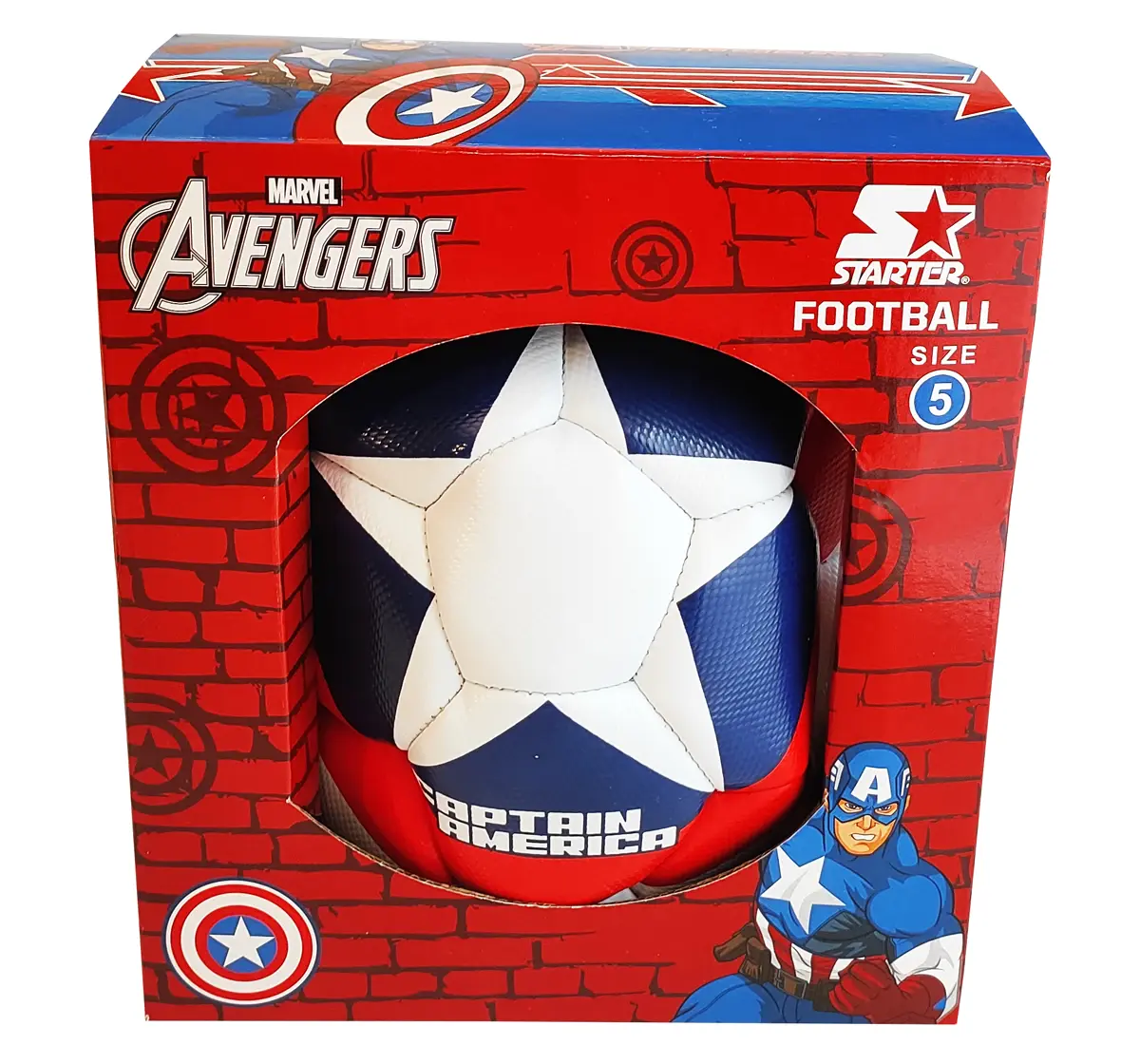 Starter Captain America Football Size 5 Multicolour, 6Y+