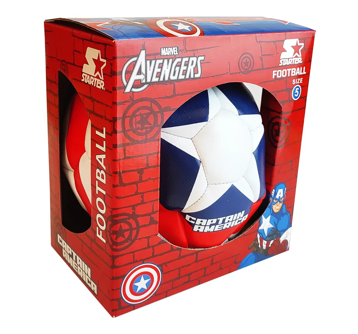 Starter Captain America Football Size 5 Multicolour, 6Y+