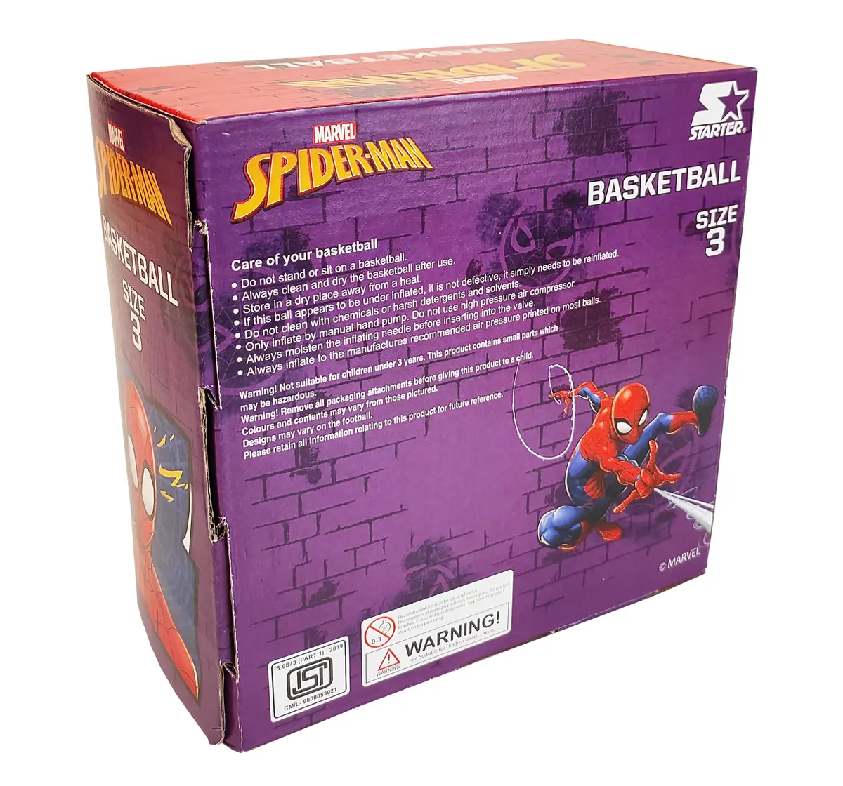 Starter Spider Man Basketball Size 3 Multicolour, 5Y+