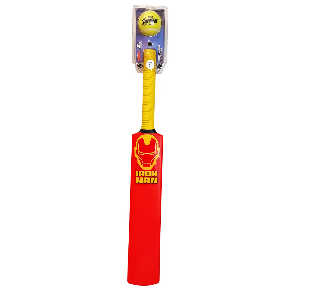 Starter Iron Man Cricket Bat And Ball Set Size 4 Multicolour, 3Y+