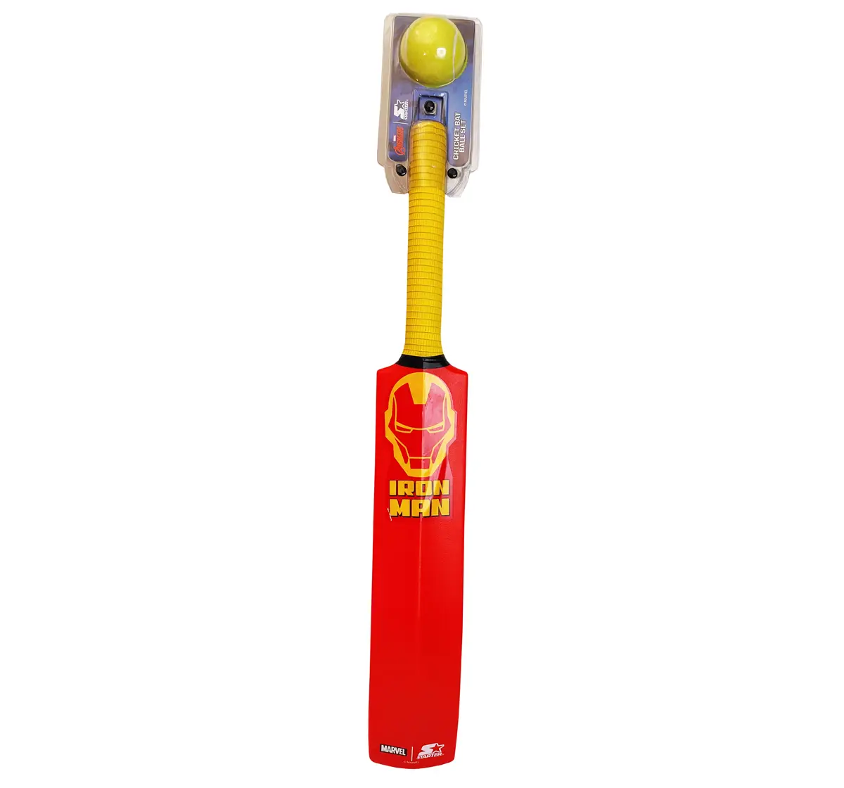 Starter Iron Man Cricket Bat And Ball Set Size 4 Multicolour, 3Y+