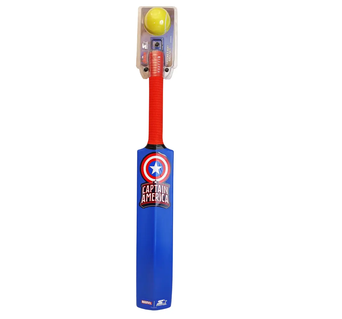 Starter Captain America Cricket Bat And Ball Set Size 5 Multicolour, 3Y+