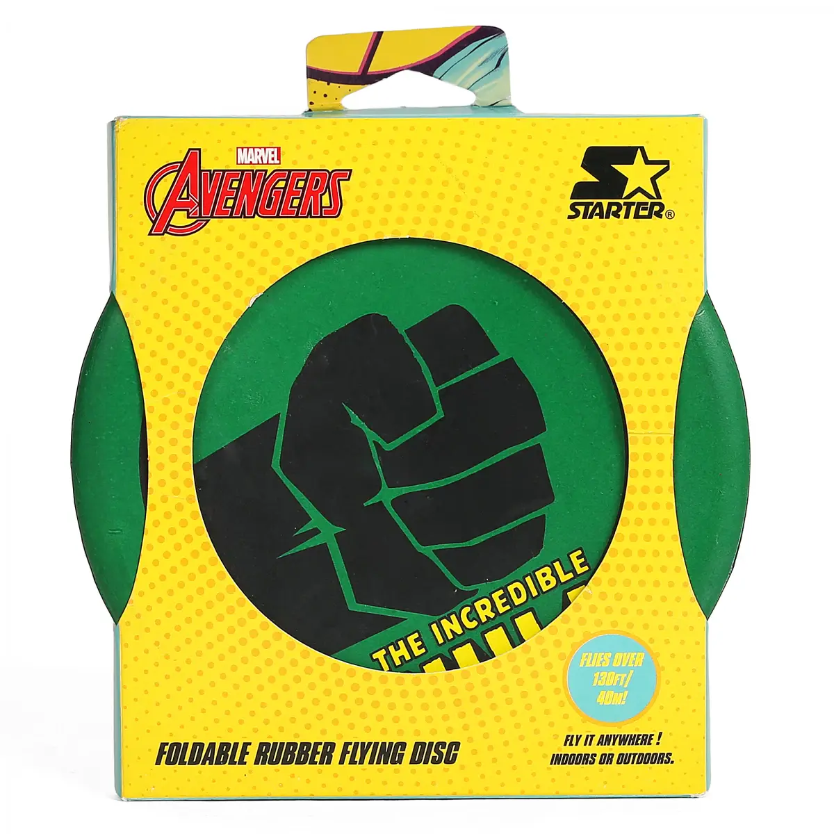 Starter Marvel Avengers The Incredible Hulk Foldable Rubber Disc, 5Y+, Green