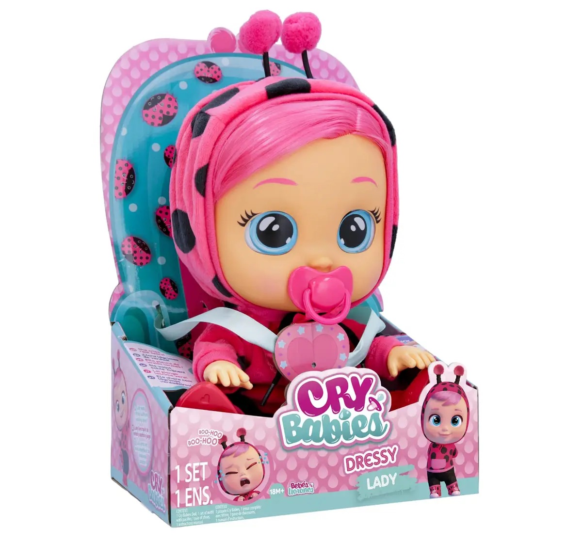 Cry Babies Dressy Lady Dolls For Kids, 18M+