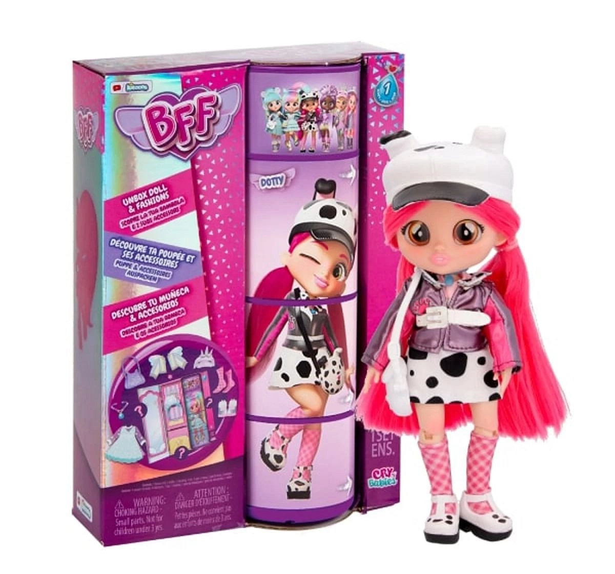 Best Friends Forever Series Fashion Play Doll Dotty with Long Hair & Glass Eyes, Dolls For Kids, 