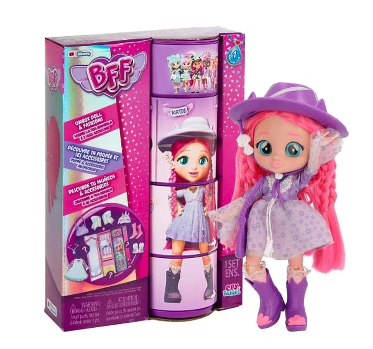 Best Friends Forever Series Fashion Play Doll Katie with Long Hair & Glass Eyes, Dolls For Kids, 
