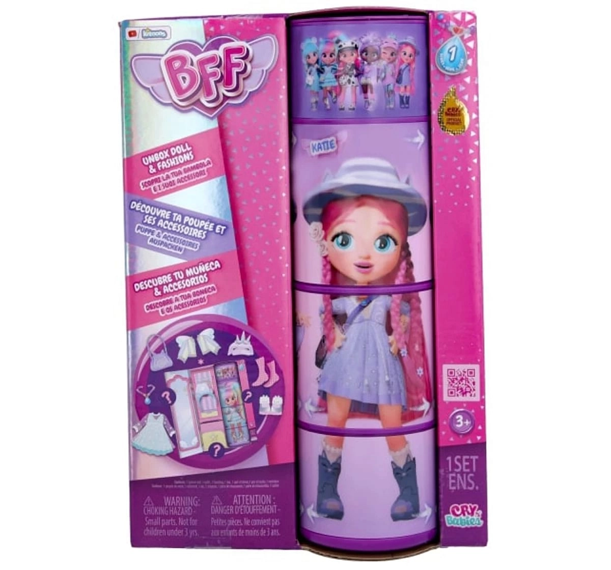 Best Friends Forever Series Fashion Play Doll Katie with Long Hair & Glass Eyes, Dolls For Kids, 