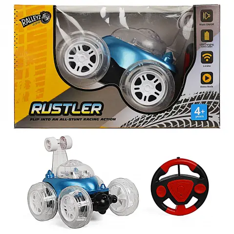 Ralleyz Rustler Racing Car, RC Car for Kids, 4Y+, Multicolour