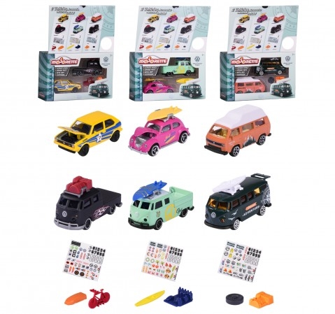 Majorette Vw The Originals 2 Pieces Set, 3  Multicolour 3Y+, Assorted