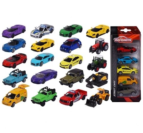 Majorette Wow 5 Pieces Set 4, Diecast Vehicle, Collectible Model For Kids, 3Y+, Assorted