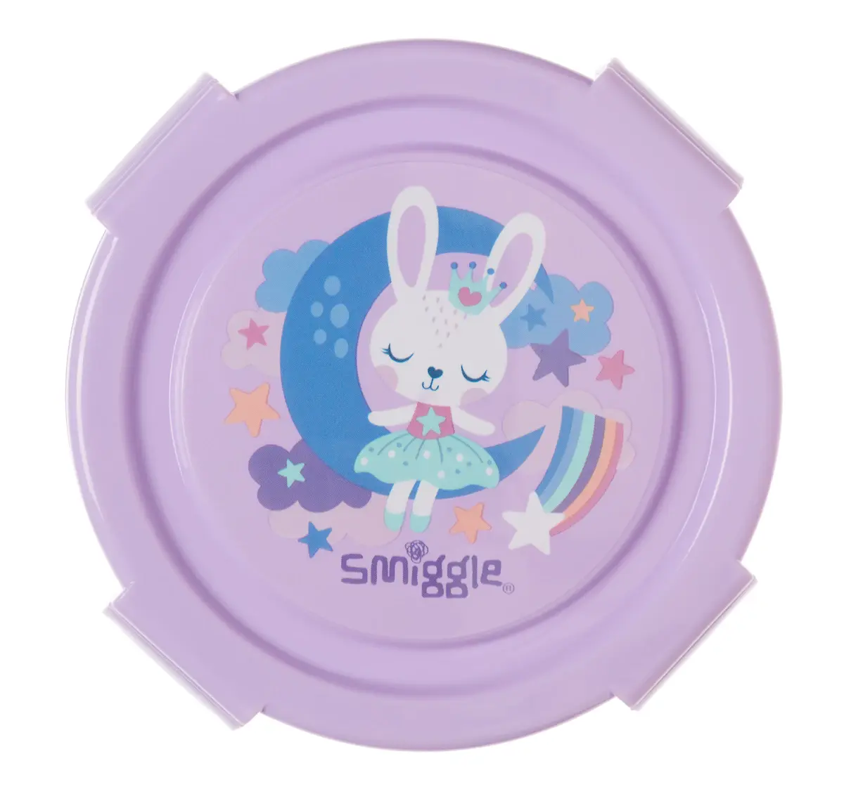 Smiggle Round About Snack Container, Round, Lilac, 3Y+