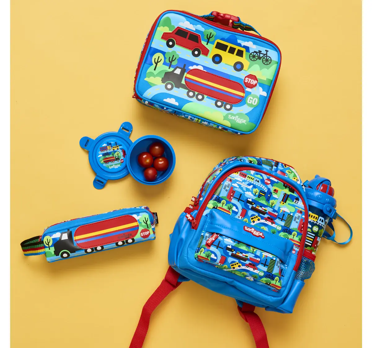 Smiggle Round About Teeny Tiny Pencil Case, Medium, Blue, 3Y+