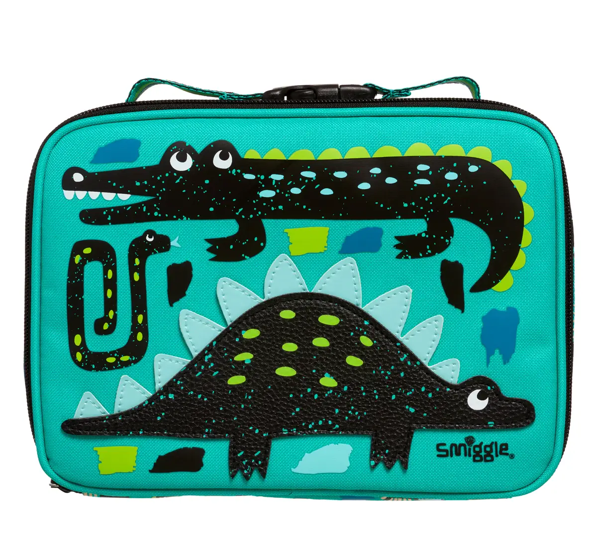 Smiggle Round About Teeny Tiny Square Lunch Box, Green, 3Y+