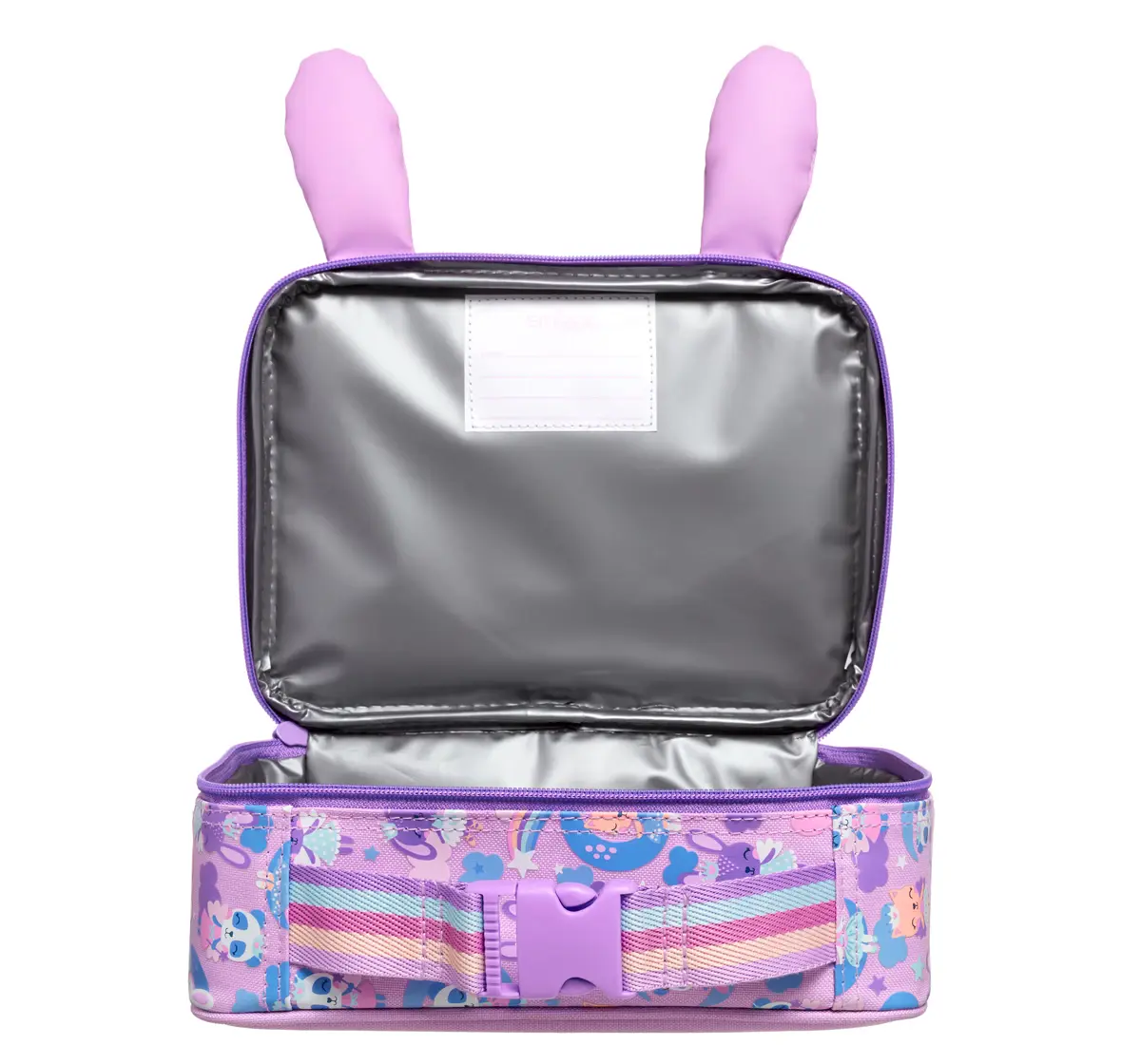 Smiggle Round About Teeny Tiny Square Lunch Box, Lilac, 3Y+