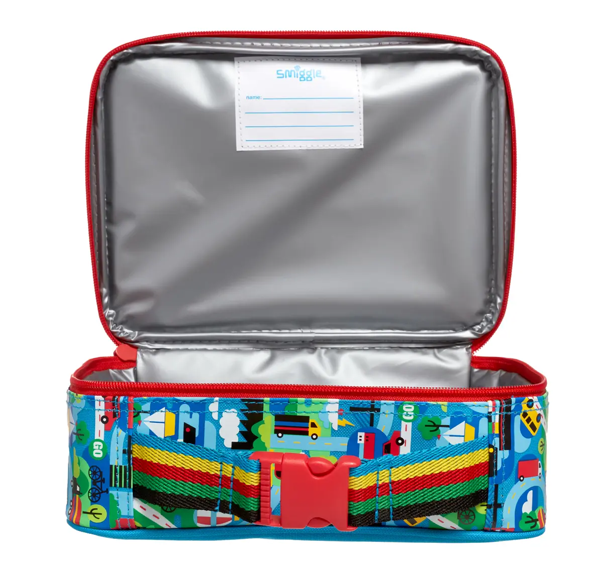 Smiggle Round About Teeny Tiny Square Lunch Box, Blue, 3Y+