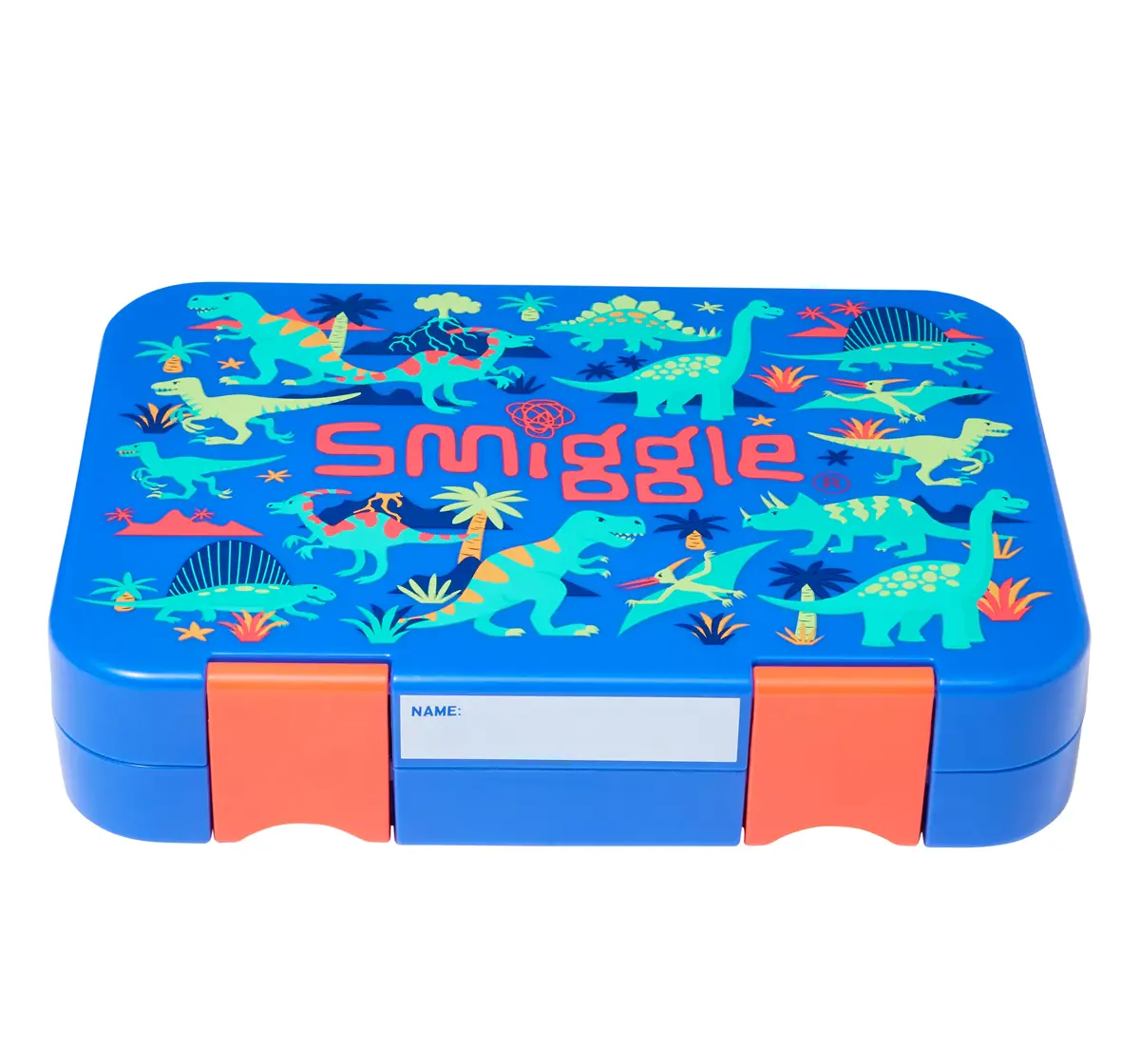 Smiggle Movin' Lunch Box Bento, Medium, Blue, 3Y+