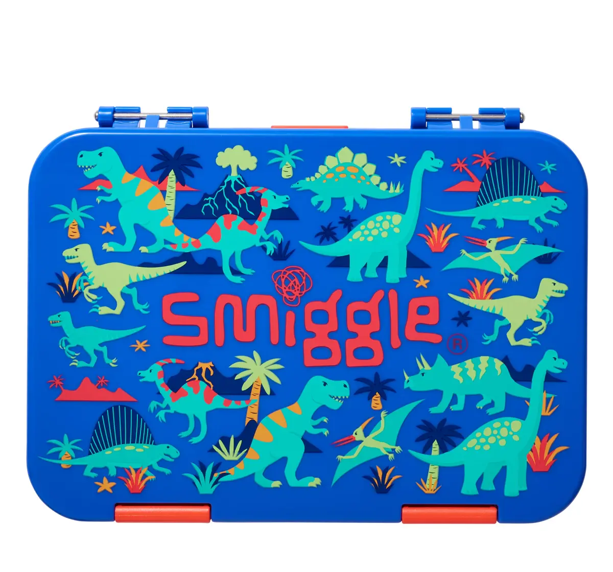 Smiggle Movin' Lunch Box Bento, Medium, Blue, 3Y+