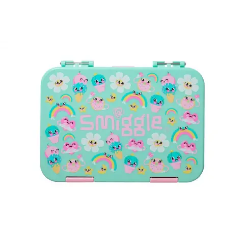 Smiggle Movin' Lunch Box Bento, Medium, Mint, 3Y+