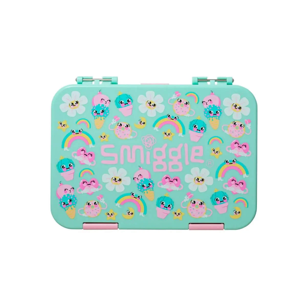 Smiggle Movin' Lunch Box Bento, Medium, Mint, 3Y+