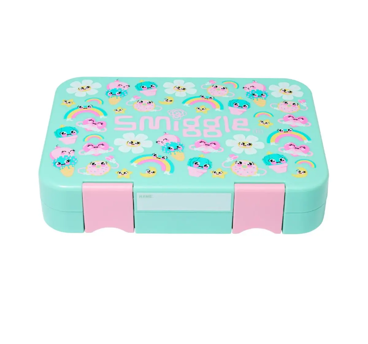 Smiggle Movin' Lunch Box Bento, Medium, Mint, 3Y+