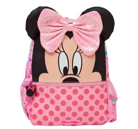 Smiggle Minnie Mouse Hoodie Confetti Junior Backpack, Pink, 3Y+