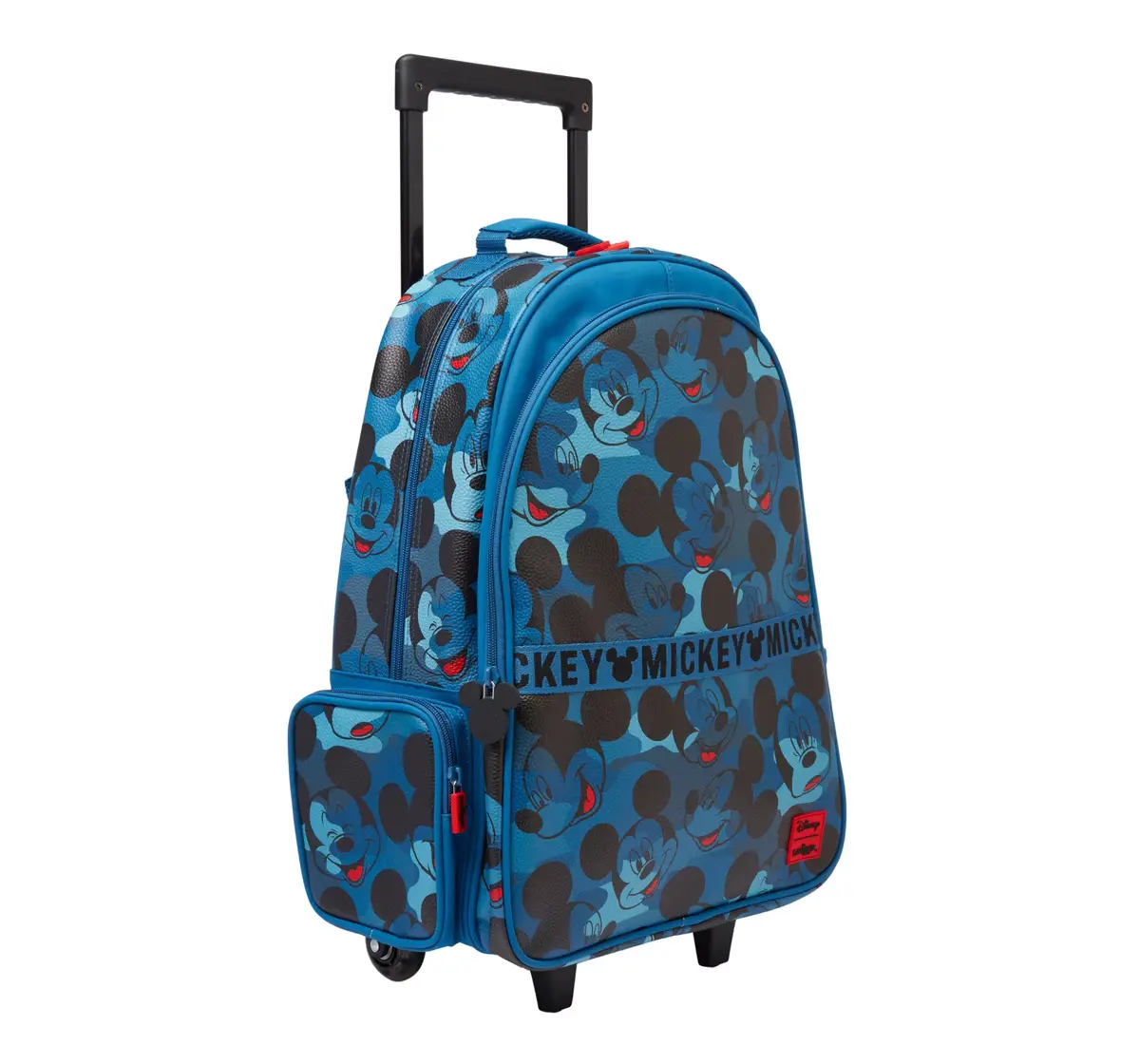 Smiggle Mickey Mouse Trolley Bag With Light Up Wheels, Blue, 3Y+