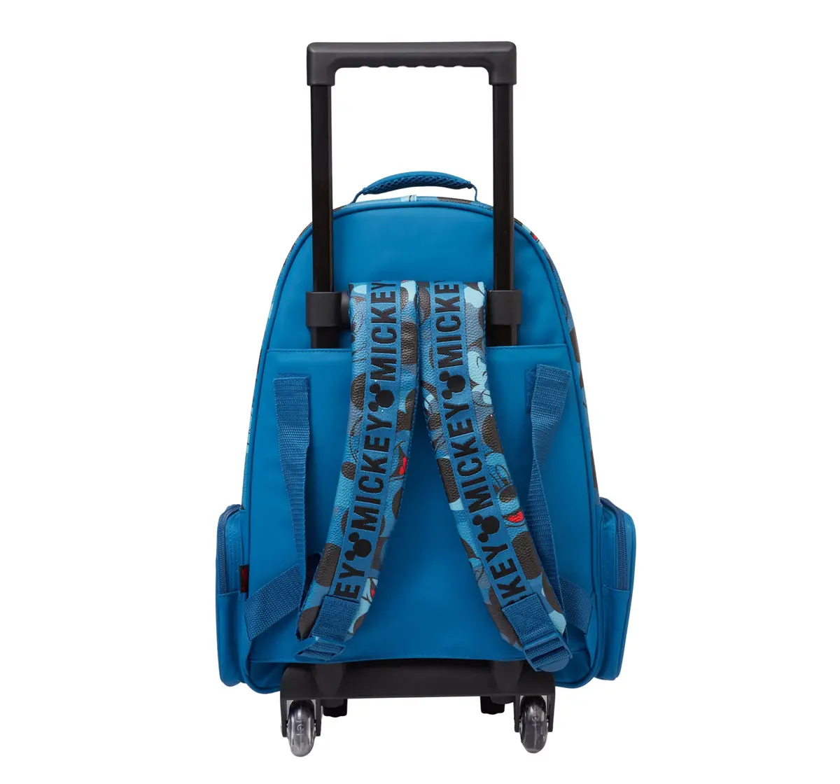 Smiggle Mickey Mouse Trolley Bag With Light Up Wheels, Blue, 3Y+
