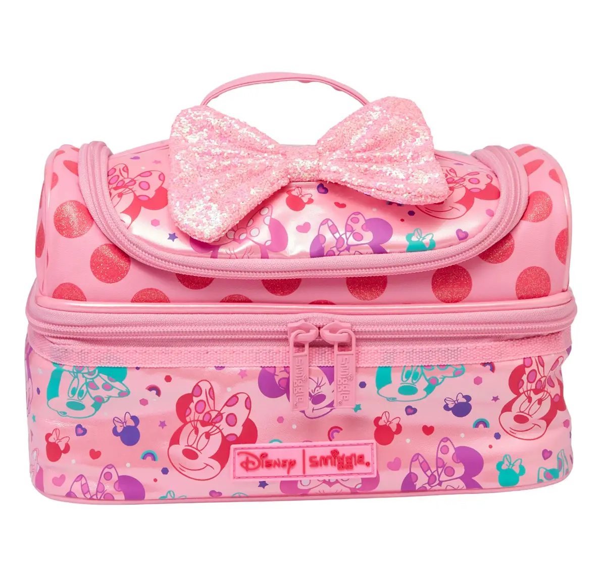 Smiggle Minnie Lunch Box Double Decker Pink 3Y