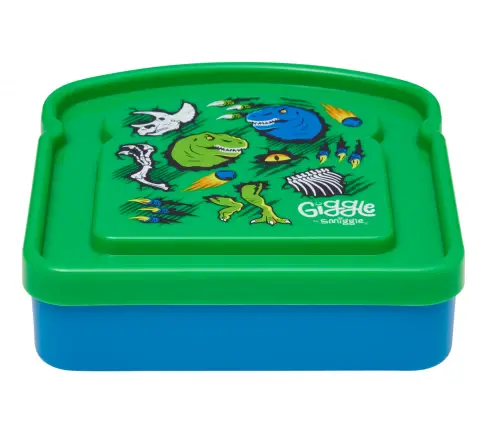 Smiggle Giggle 7 Sandwich Container, Green, 3Y+
