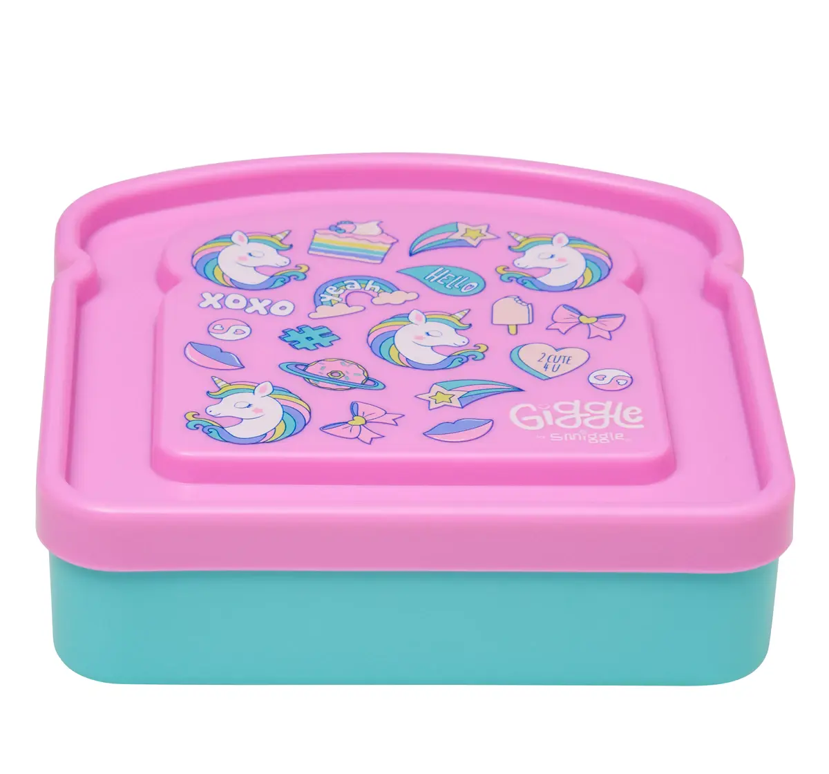 Smiggle Giggle 7 Sandwich Container, Pink, 3Y+