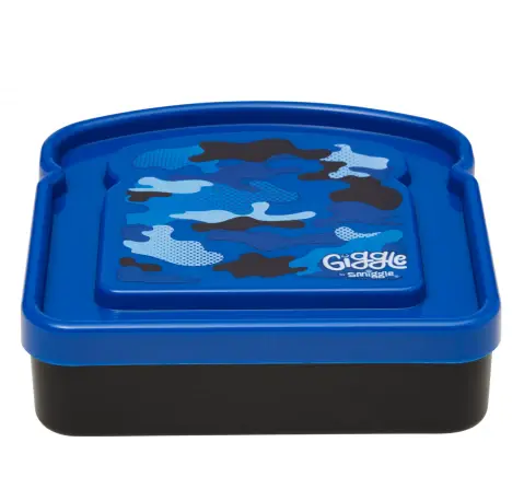 Smiggle Giggle 7 Sandwich Container, Navy Blue, 3Y+
