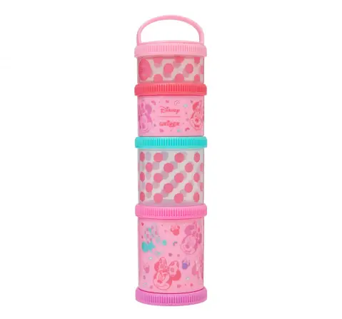 Smiggle Minnie Mouse Stackable Containers set of 4, Pink, 3Y+