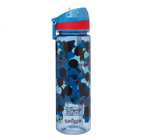 Smiggle Mickey Drink Up Water Bottle, Blue Camouflage, 3Y+