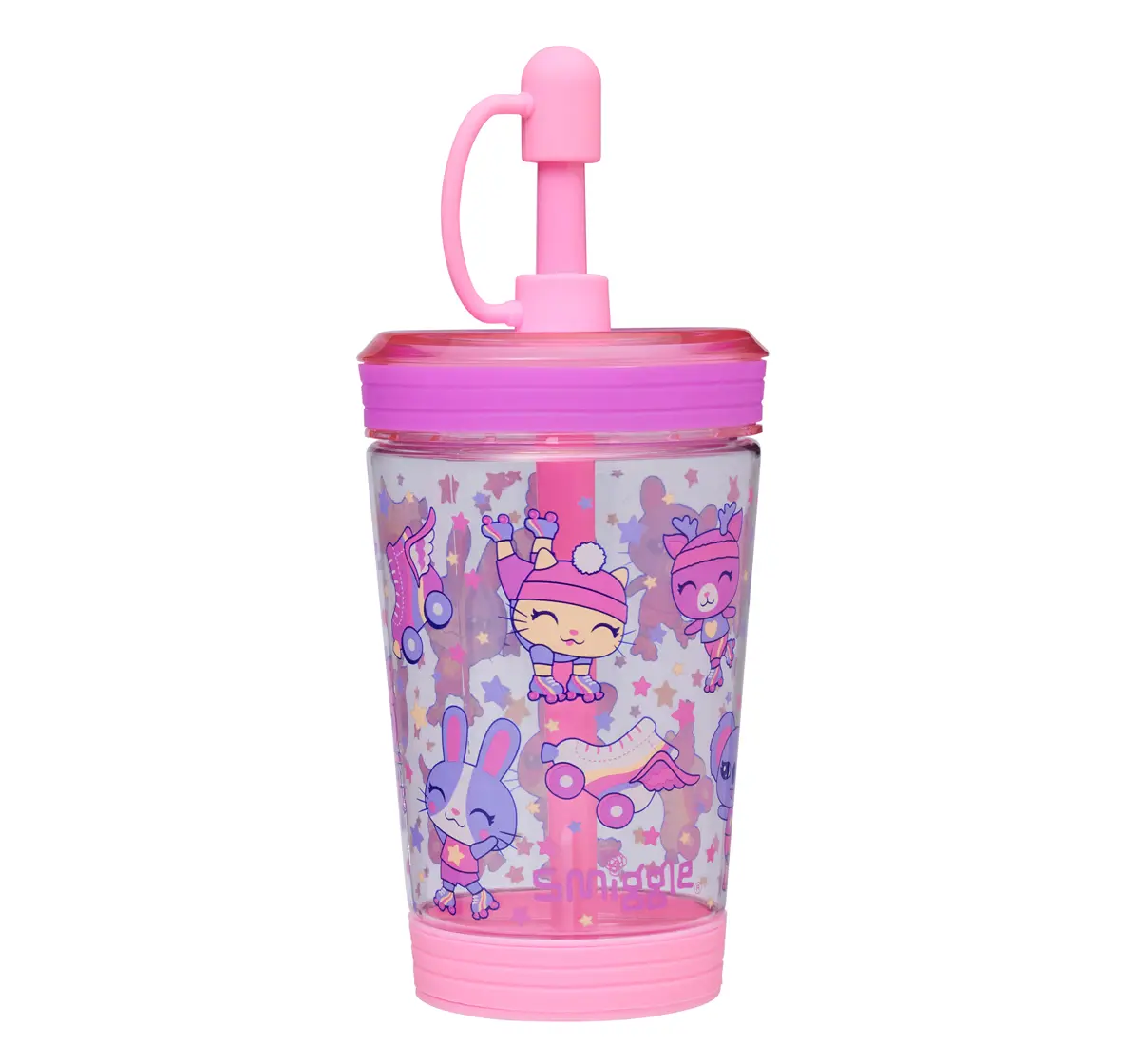 Smiggle Movin' No Spill Cup, Pink, 3Y+