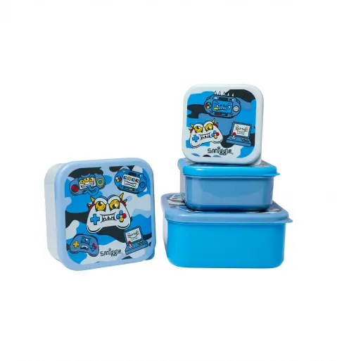 Smiggle Away 4 in 1 Containers Blue, 3Y+