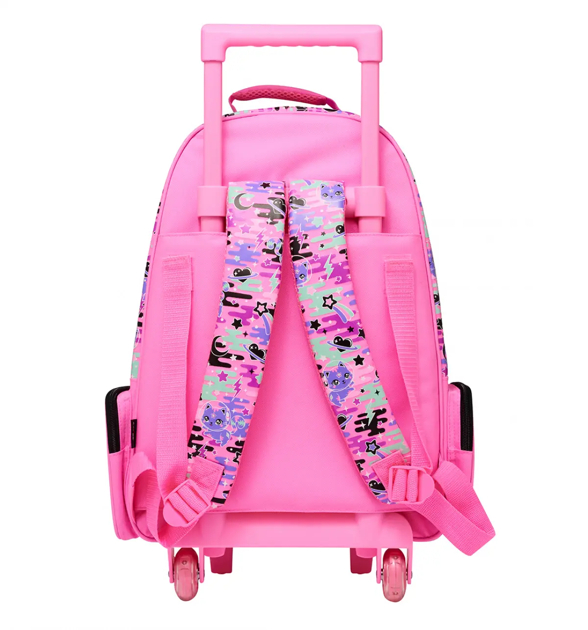 Smiggle Away Trolley Backpack with Light Up Wheels Pink, 3Y+