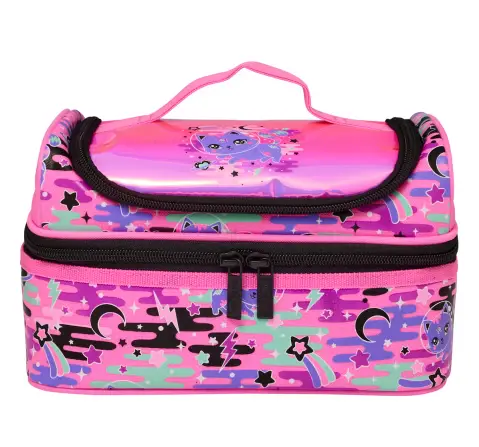 Smiggle Away Lunch Box Double Decker, Pink, 3Y+