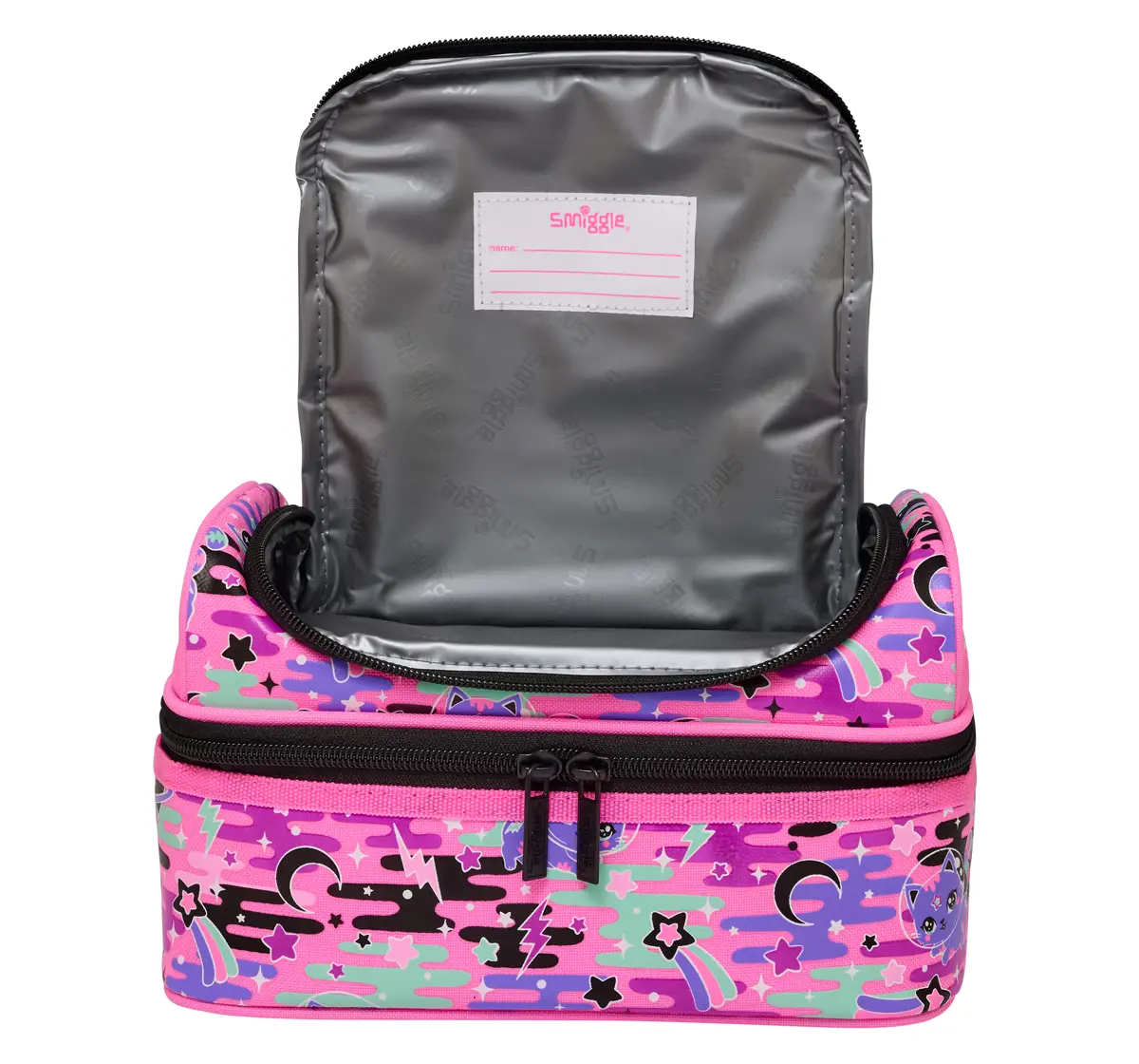 Smiggle Away Lunch Box Double Decker, Pink, 3Y+