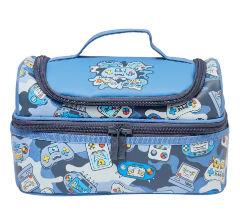 Smiggle Away Lunch Box Double Decker, Blue, 3Y+