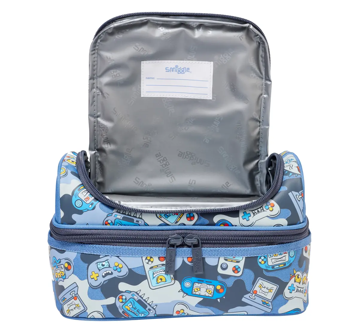 Smiggle Away Lunch Box Double Decker, Blue, 3Y+