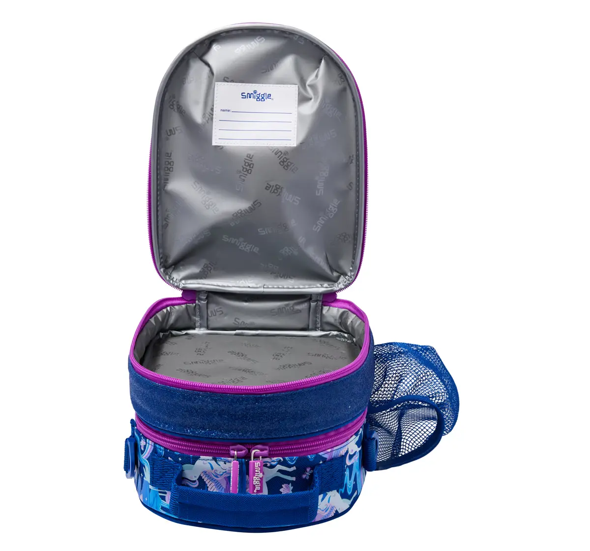 Smiggle Away Hard Top Lunch Box With Strap, Navy Blue, 3Y+