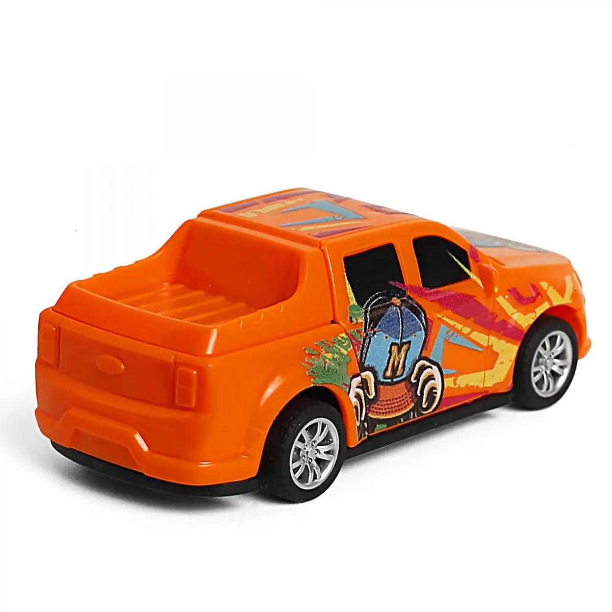 Ralleyz Pull Back Crash Car, 2 Modes Racing Stunt Vehicle Toy, Crash Car, Racing Toy, Friction High Speed Car, Kids for 3Y+, Orange