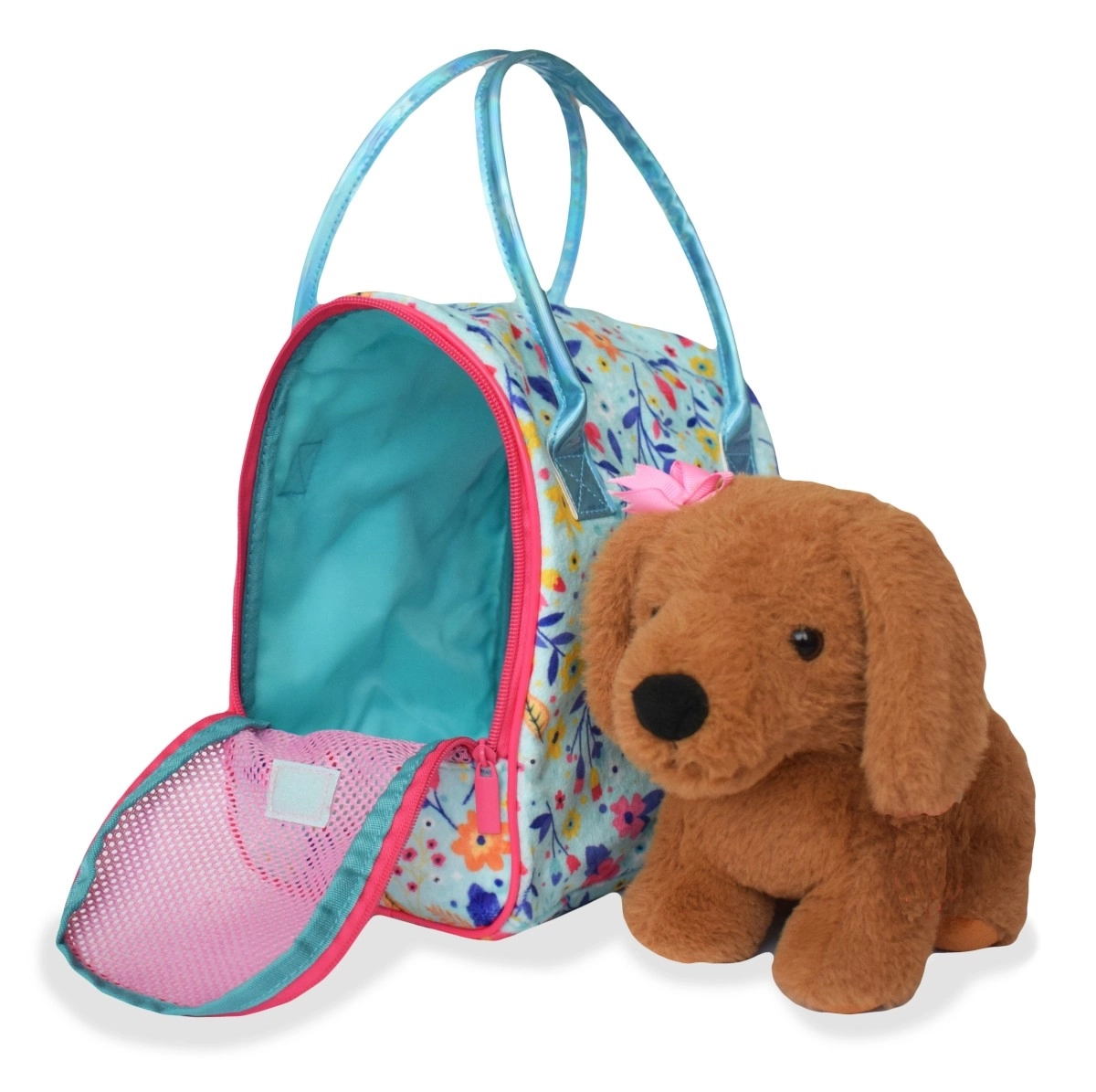 Mirada Plush Pet In A Bag Brown Dog, Soft Toys For Kids, 3Y+