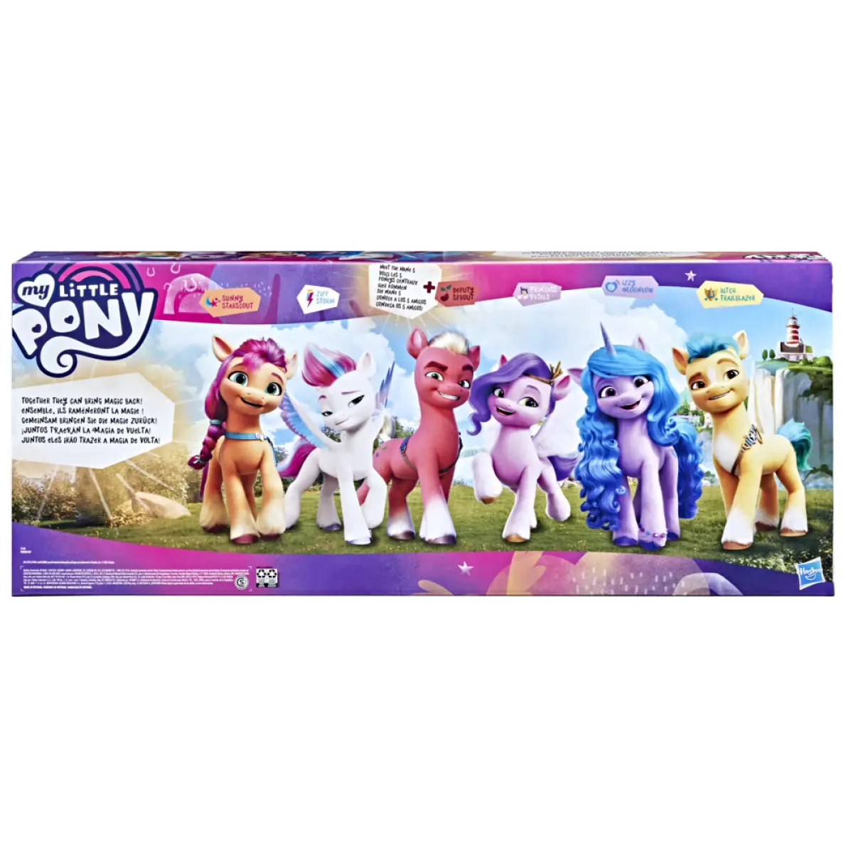 My Little Pony: A New Generation Movie Shining Adventures Collection With Deputy Sprout Toy - 6 Pony Figures With Comb, 3Yrs+